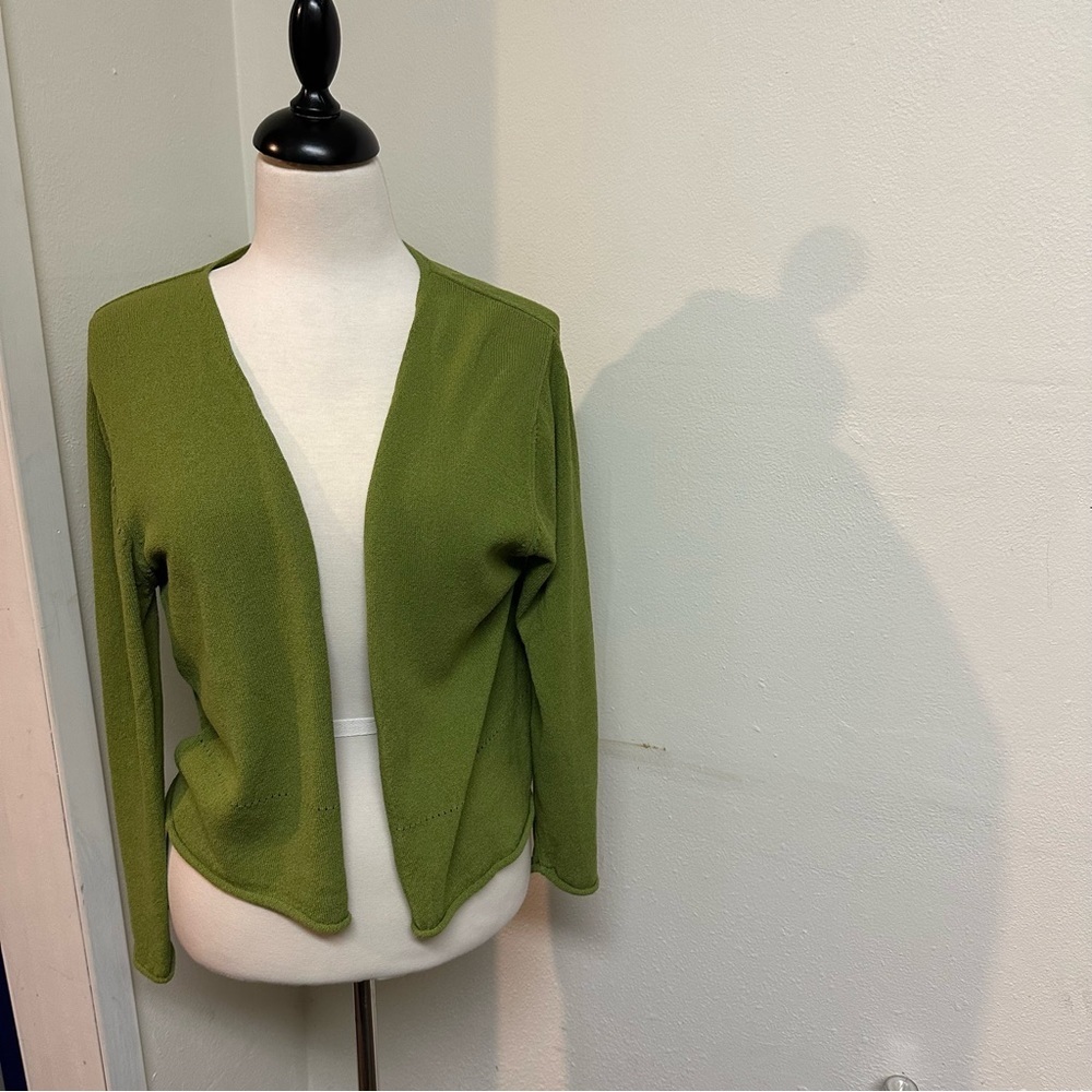 COPY - Eileen Fisher Women’s  Green Open Cardigan Size L